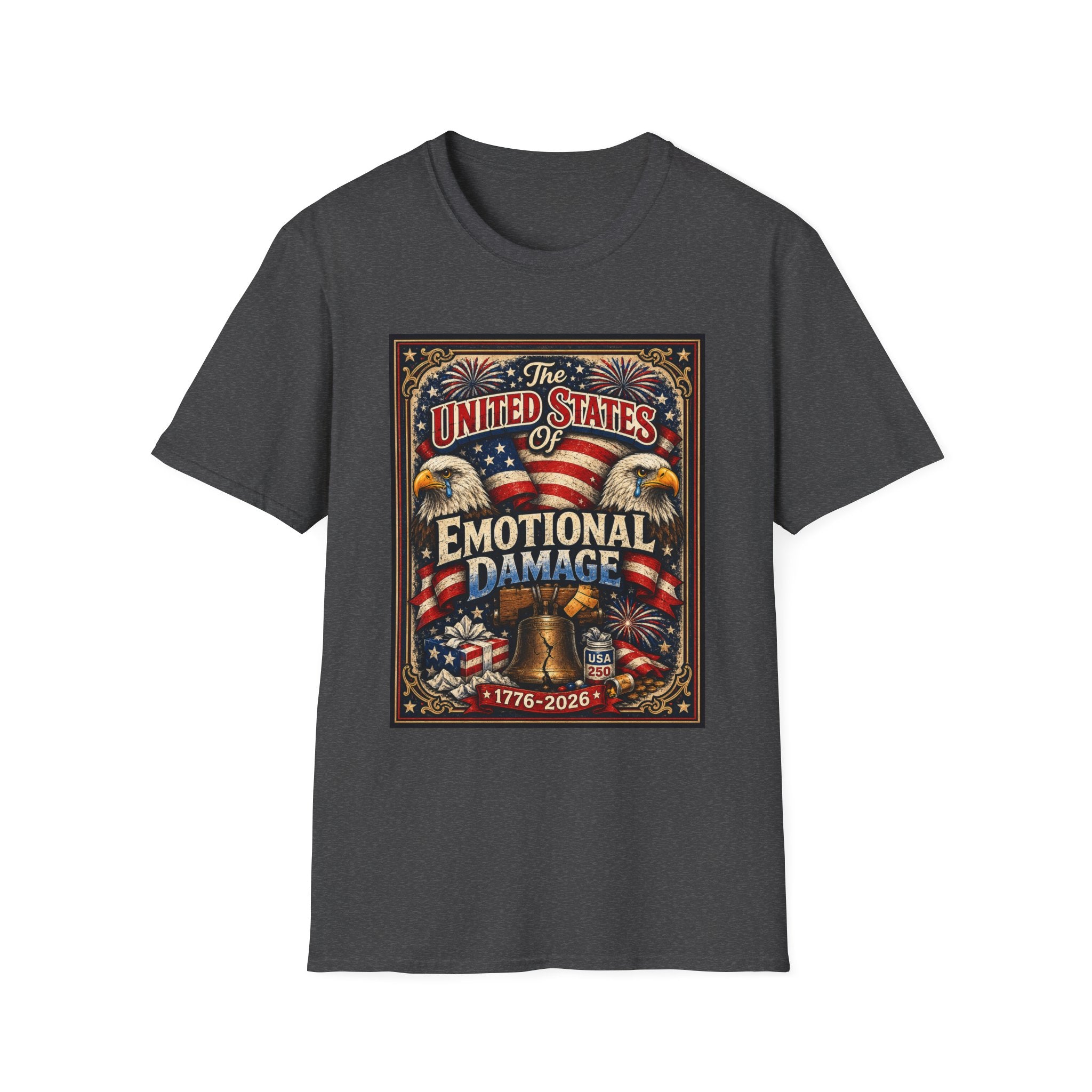 Emotional Damage Patriotic T-Shirt — "The United States of Emotional Damage" Vintage Liberty Tee