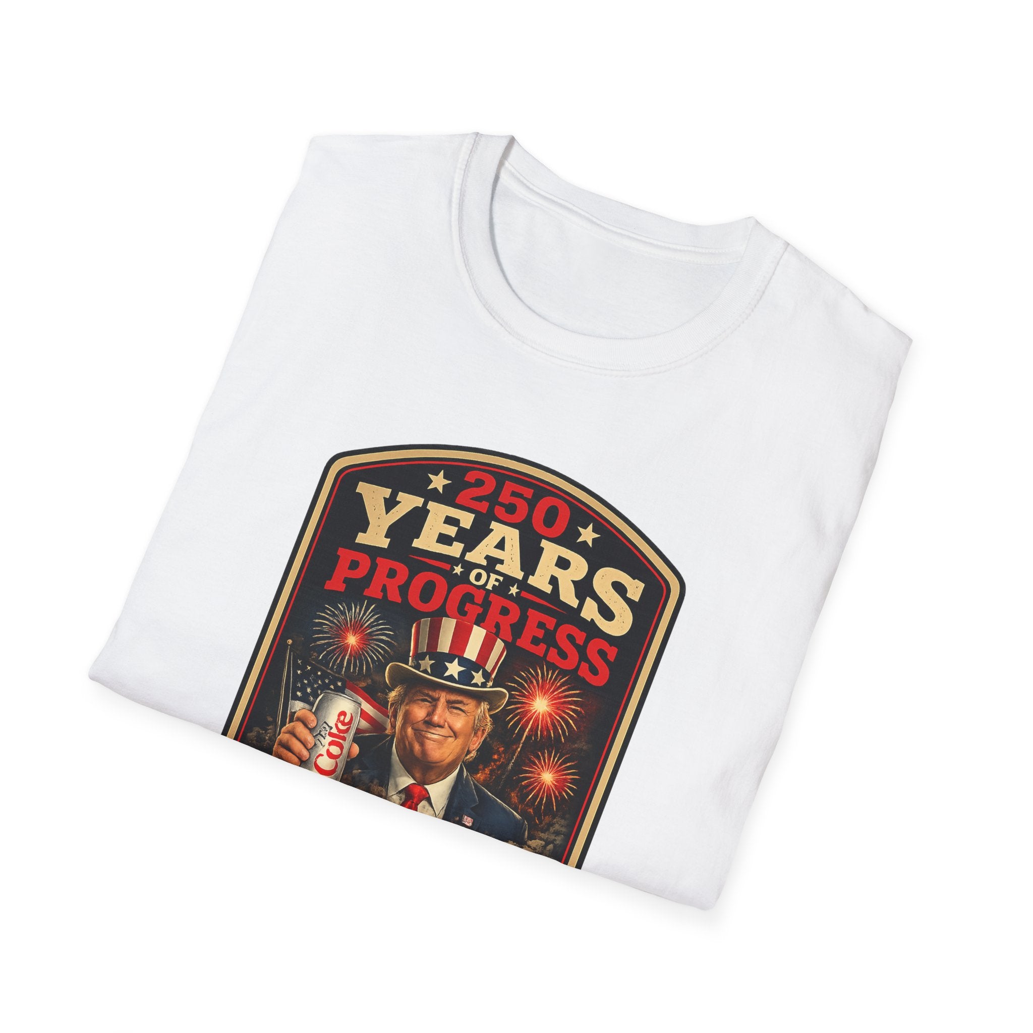 Patriotic Retro Uncle Sam T-Shirt – "250 Years of Progress" Vintage Americana Tee