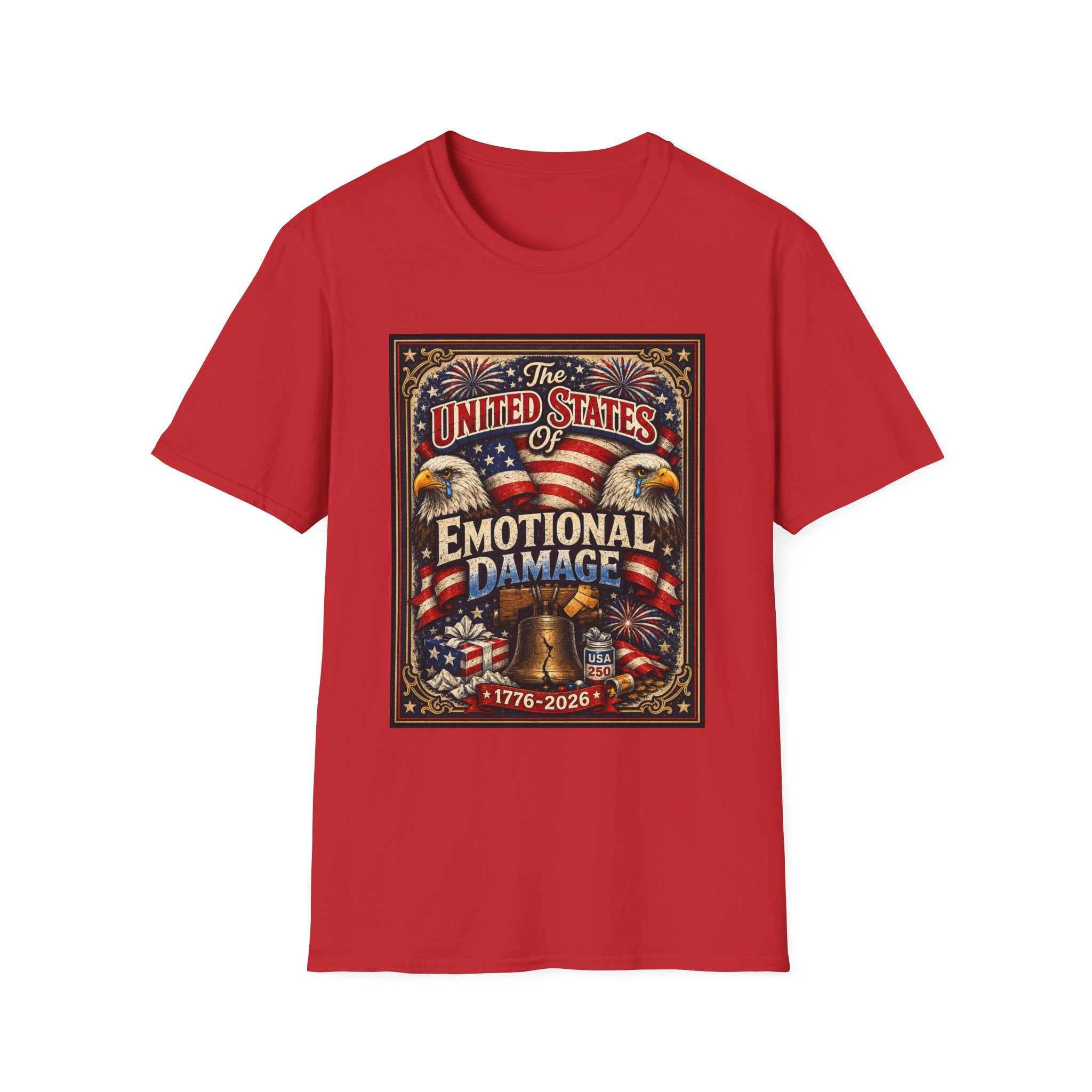 Emotional Damage Patriotic T-Shirt — "The United States of Emotional Damage" Vintage Liberty Tee