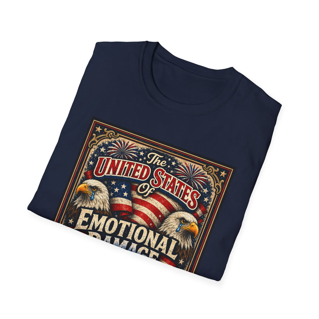 Emotional Damage Patriotic T-Shirt — "The United States of Emotional Damage" Vintage Liberty Tee