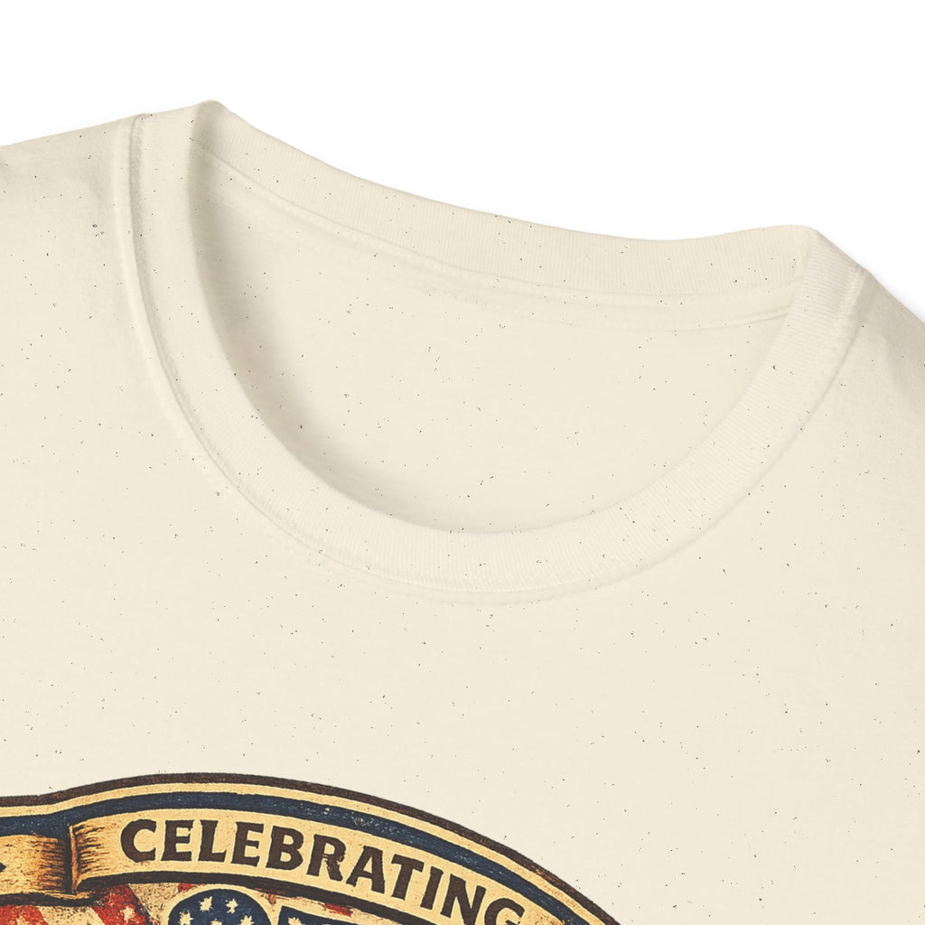 Liberty & Justice And Low Level Panic 250th Anniversary T-Shirt — Vintage Independence Celebration Tee