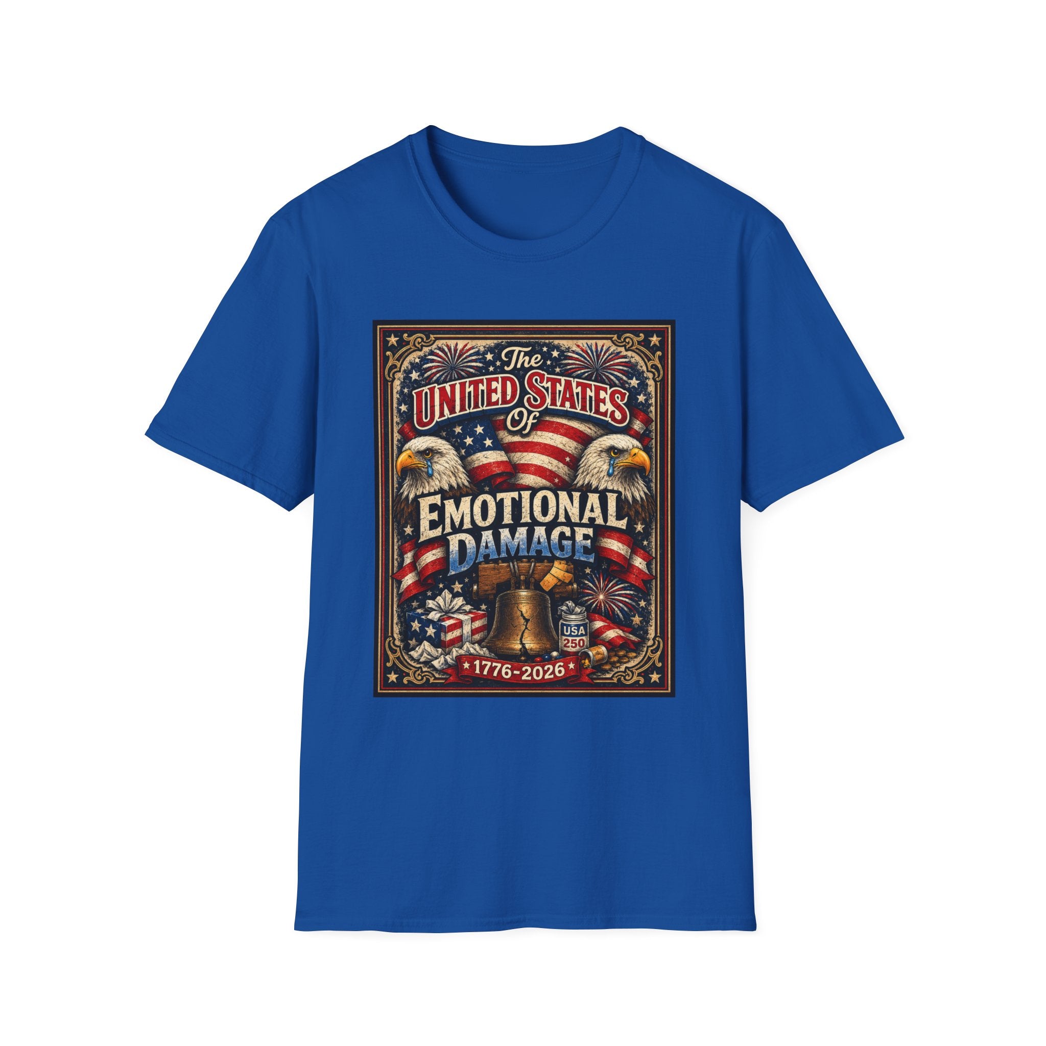 Emotional Damage Patriotic T-Shirt — "The United States of Emotional Damage" Vintage Liberty Tee