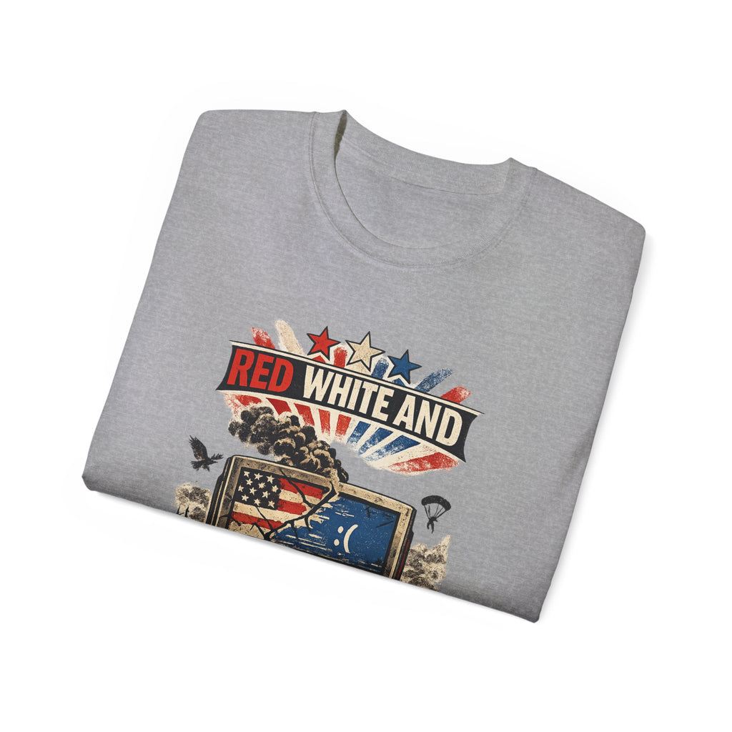 Patriotic 'Red White and Blue Screen of Death' Graphic Tee