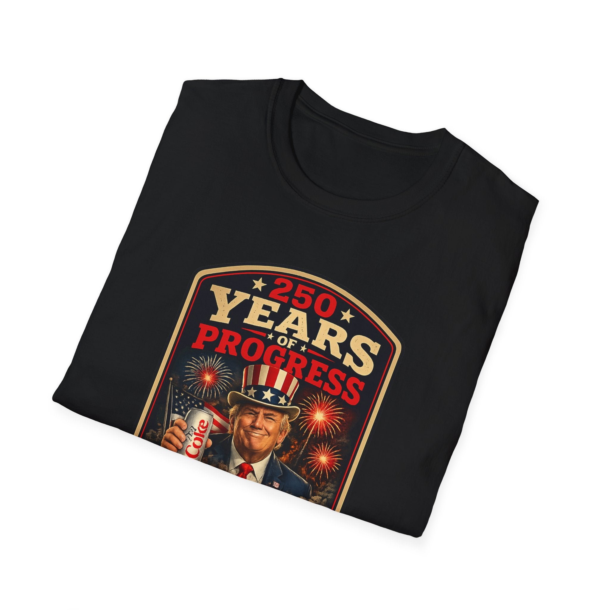 Patriotic Retro Uncle Sam T-Shirt – "250 Years of Progress" Vintage Americana Tee