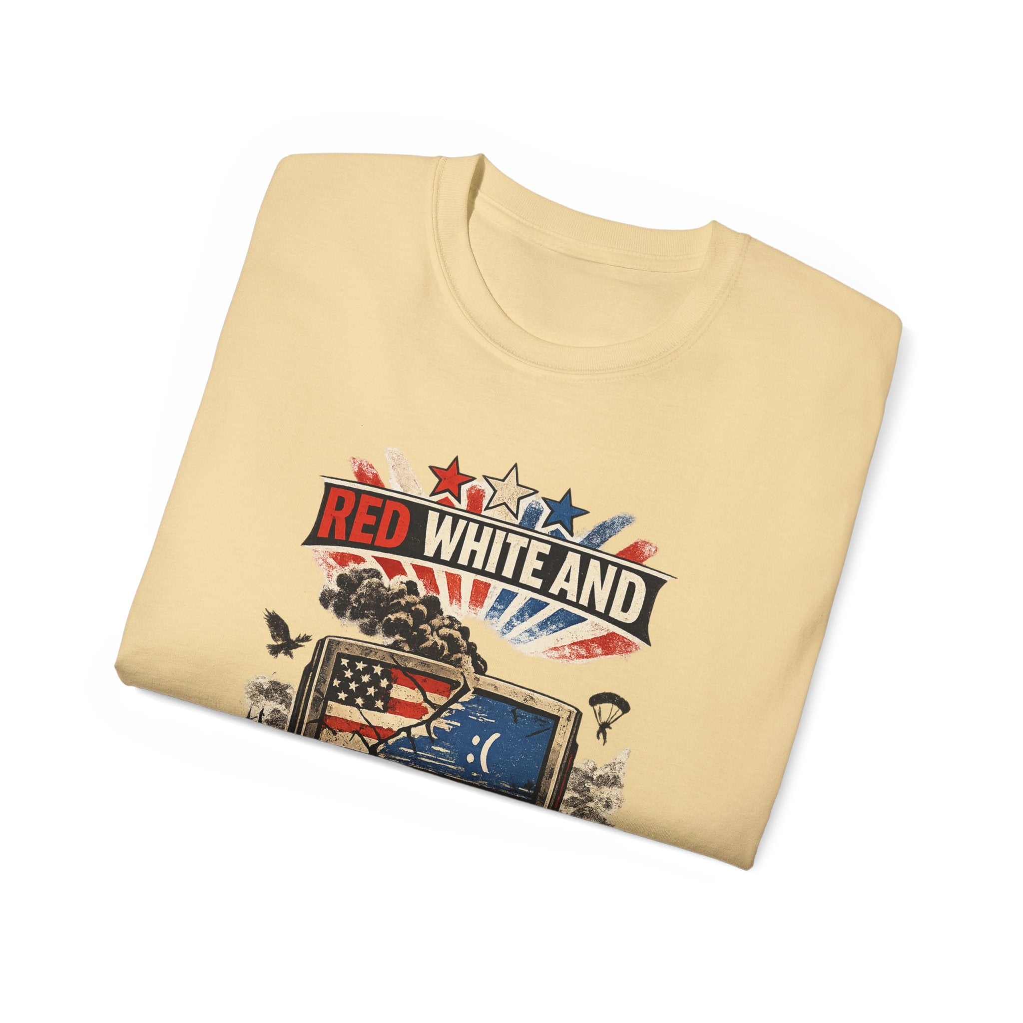 Patriotic 'Red White and Blue Screen of Death' Graphic Tee