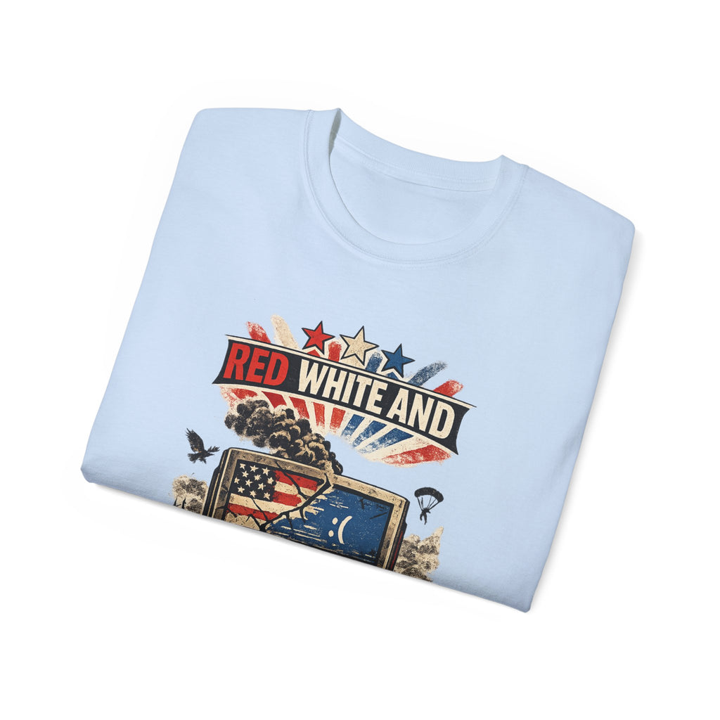 Patriotic 'Red White and Blue Screen of Death' Graphic Tee