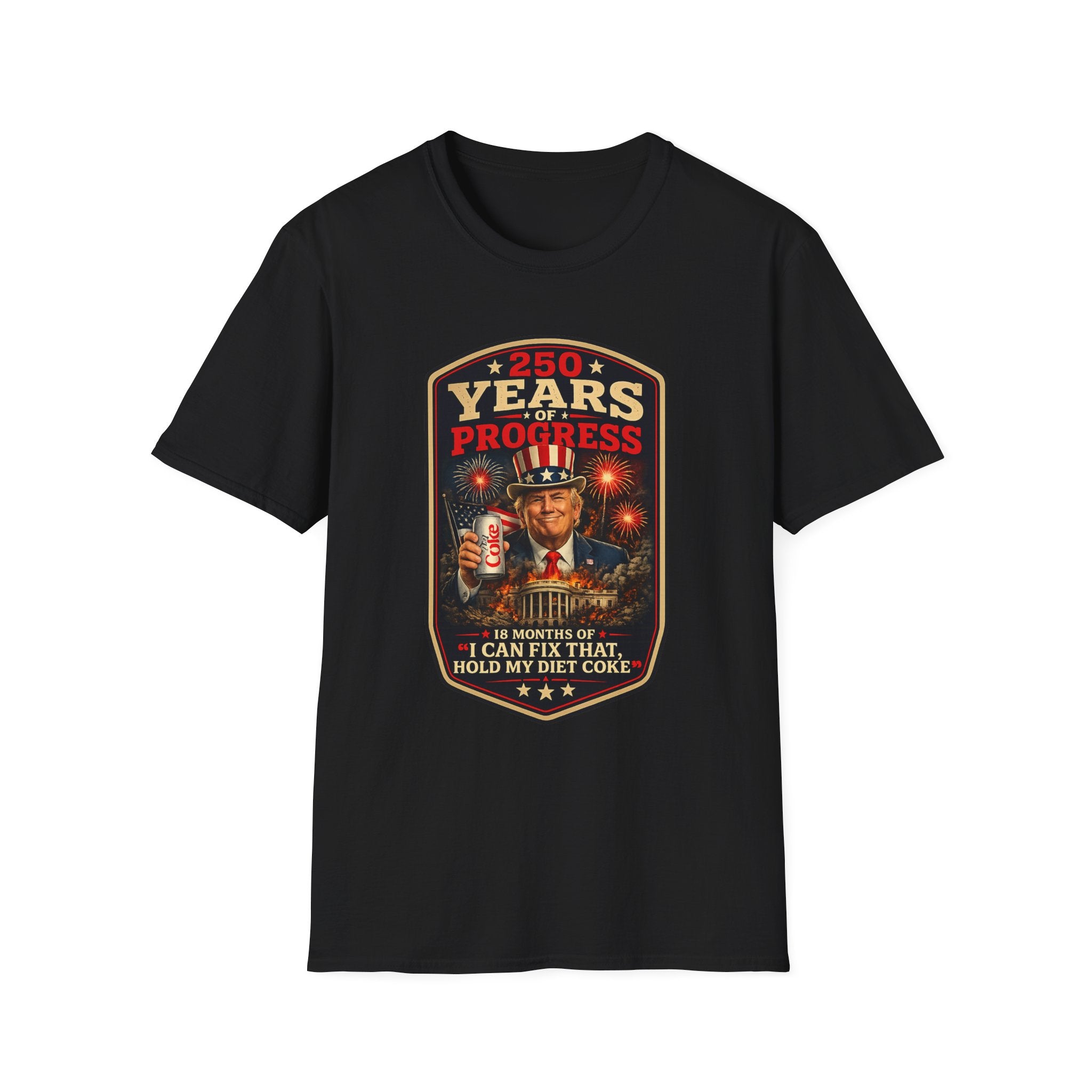 Patriotic Retro Uncle Sam T-Shirt – "250 Years of Progress" Vintage Americana Tee