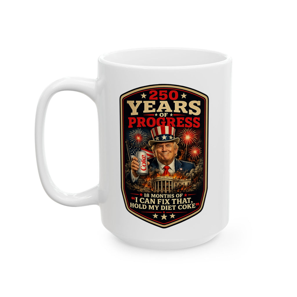 Large 15 Oz Mug - Vintage Horror Movie Poster Design 250 years of greatness hold my Diet Coke