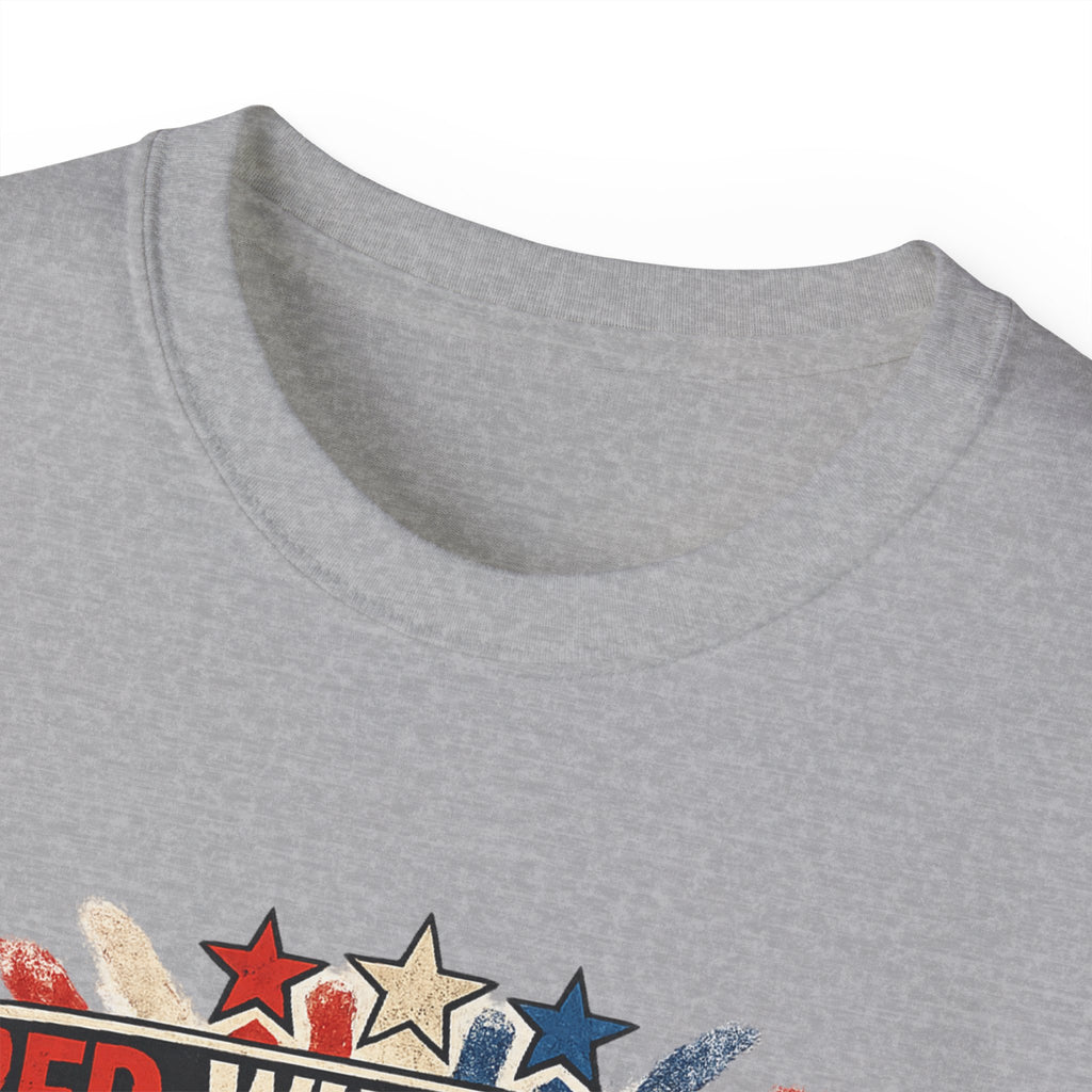 Patriotic 'Red White and Blue Screen of Death' Graphic Tee