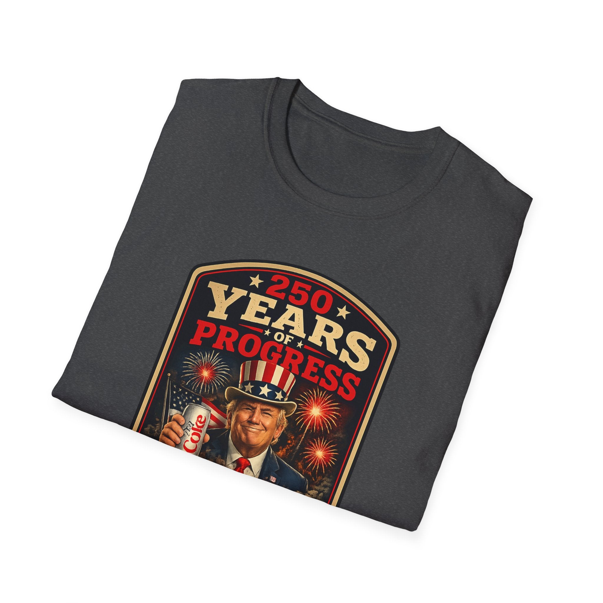 Patriotic Retro Uncle Sam T-Shirt – "250 Years of Progress" Vintage Americana Tee