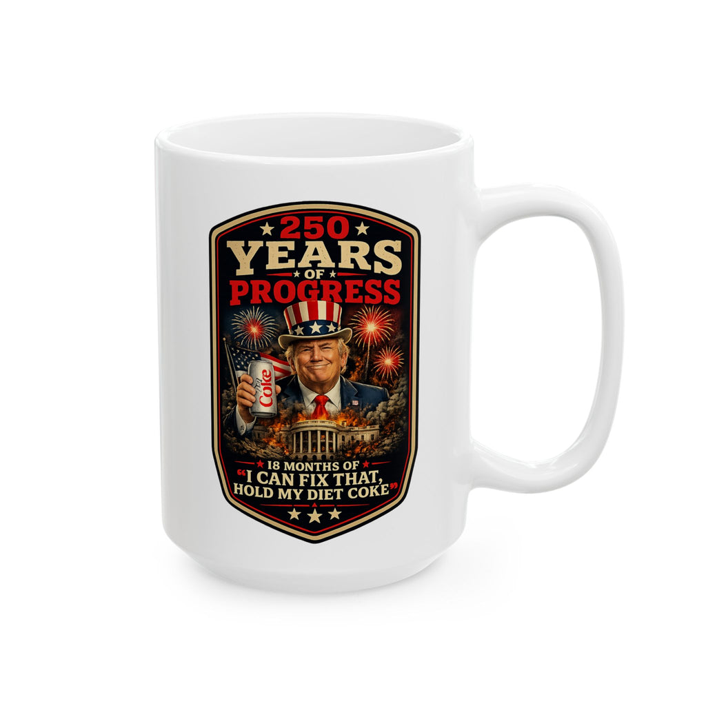 Large 15 Oz Mug - Vintage Horror Movie Poster Design 250 years of greatness hold my Diet Coke