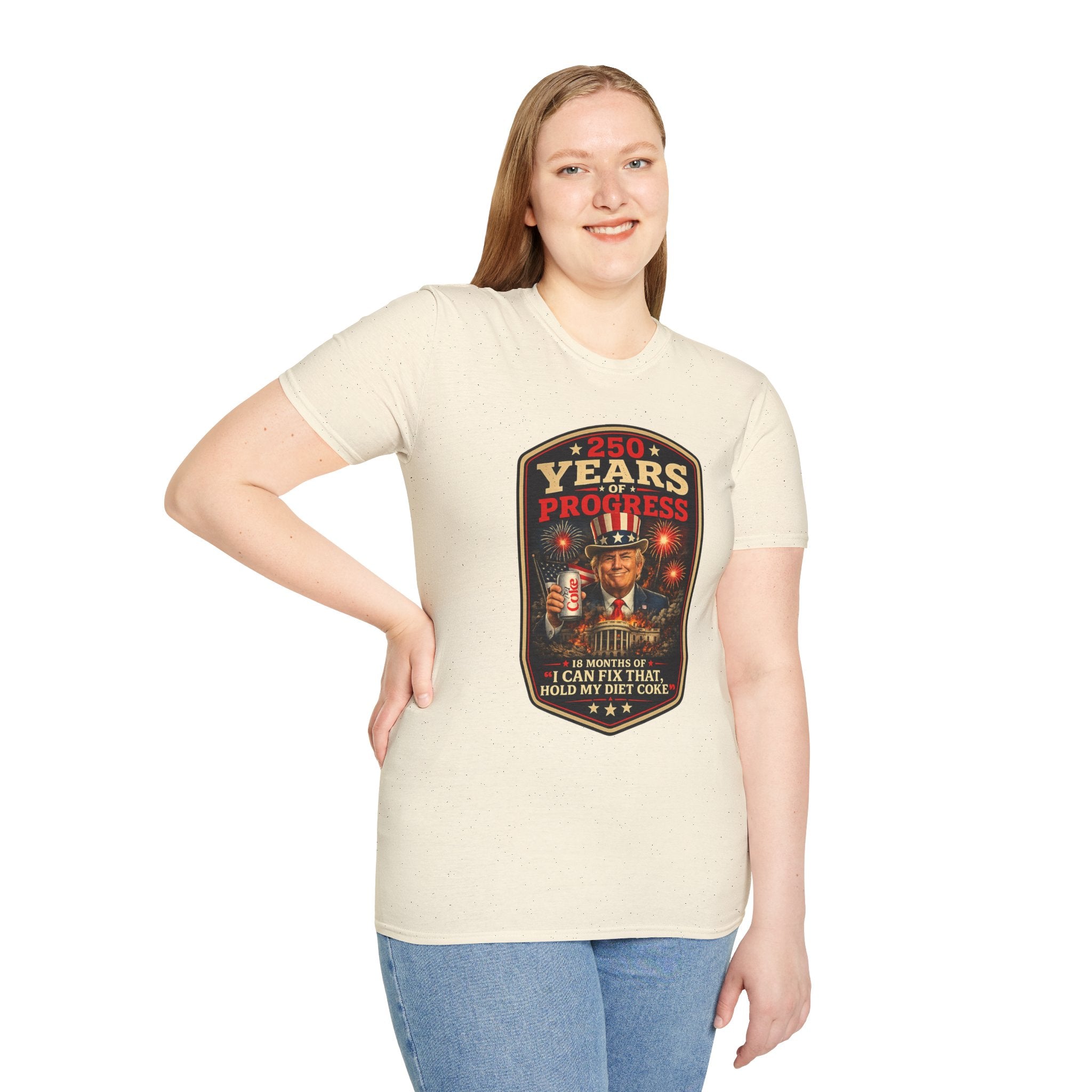 Patriotic Retro Uncle Sam T-Shirt – "250 Years of Progress" Vintage Americana Tee