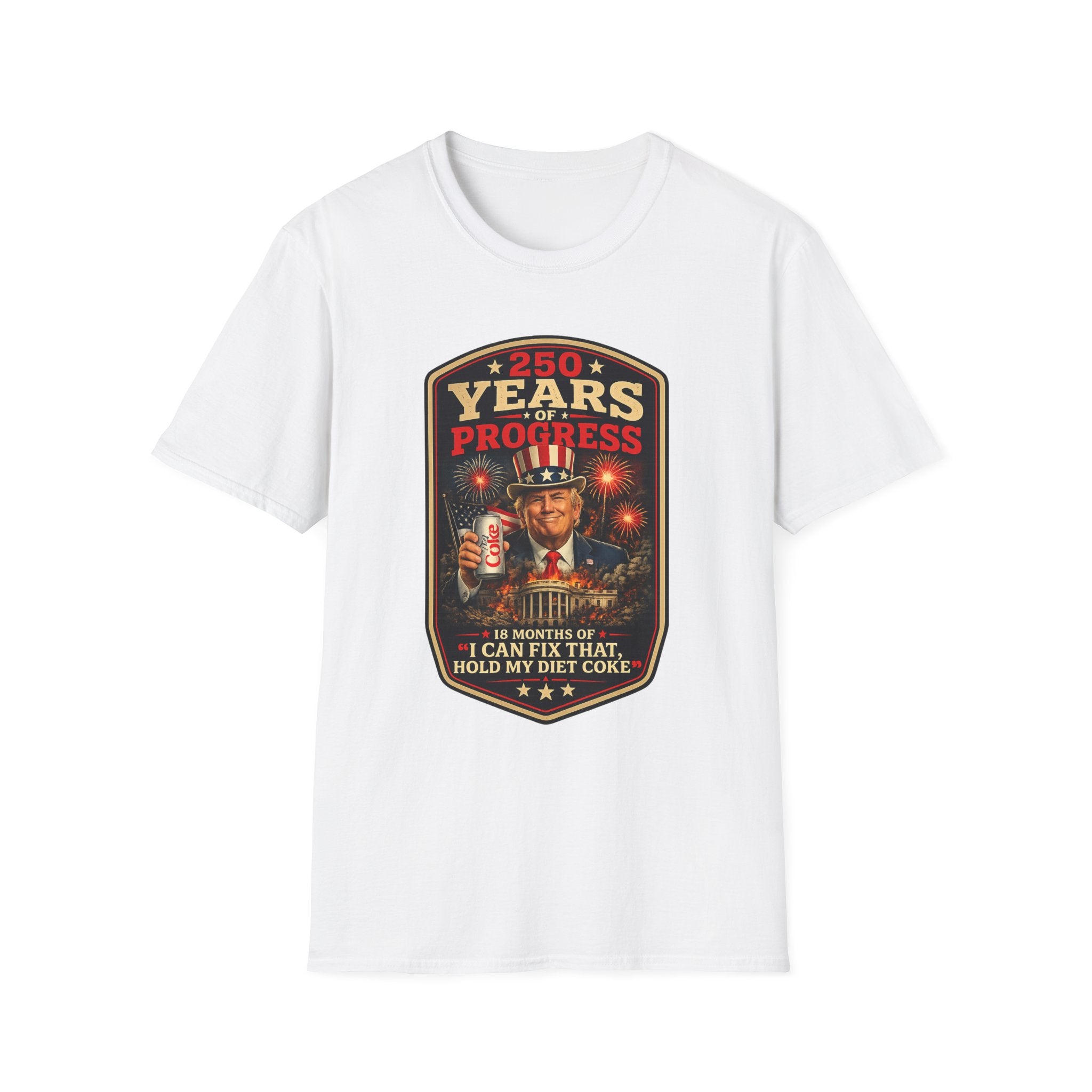 Patriotic Retro Uncle Sam T-Shirt – "250 Years of Progress" Vintage Americana Tee