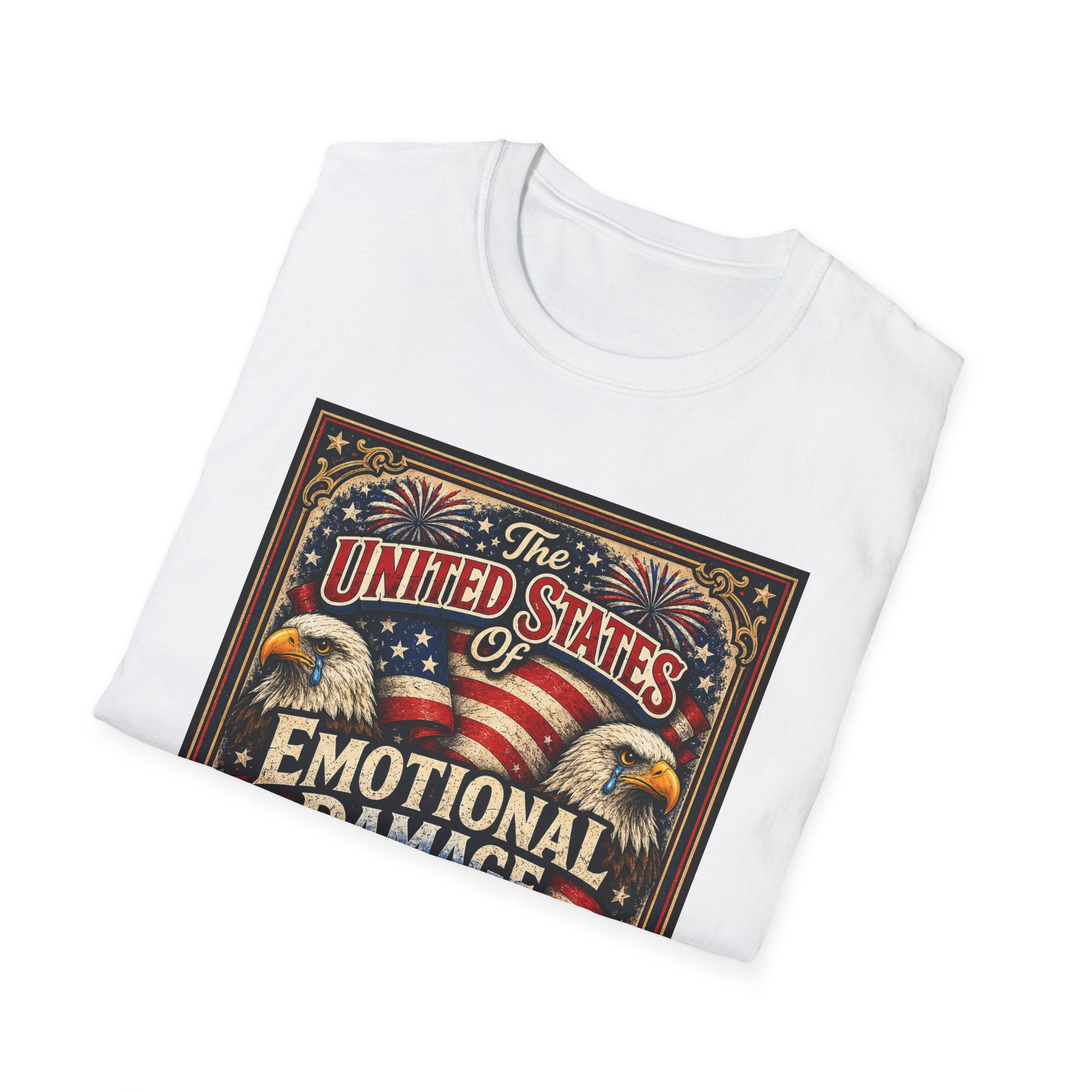 Emotional Damage Patriotic T-Shirt — "The United States of Emotional Damage" Vintage Liberty Tee