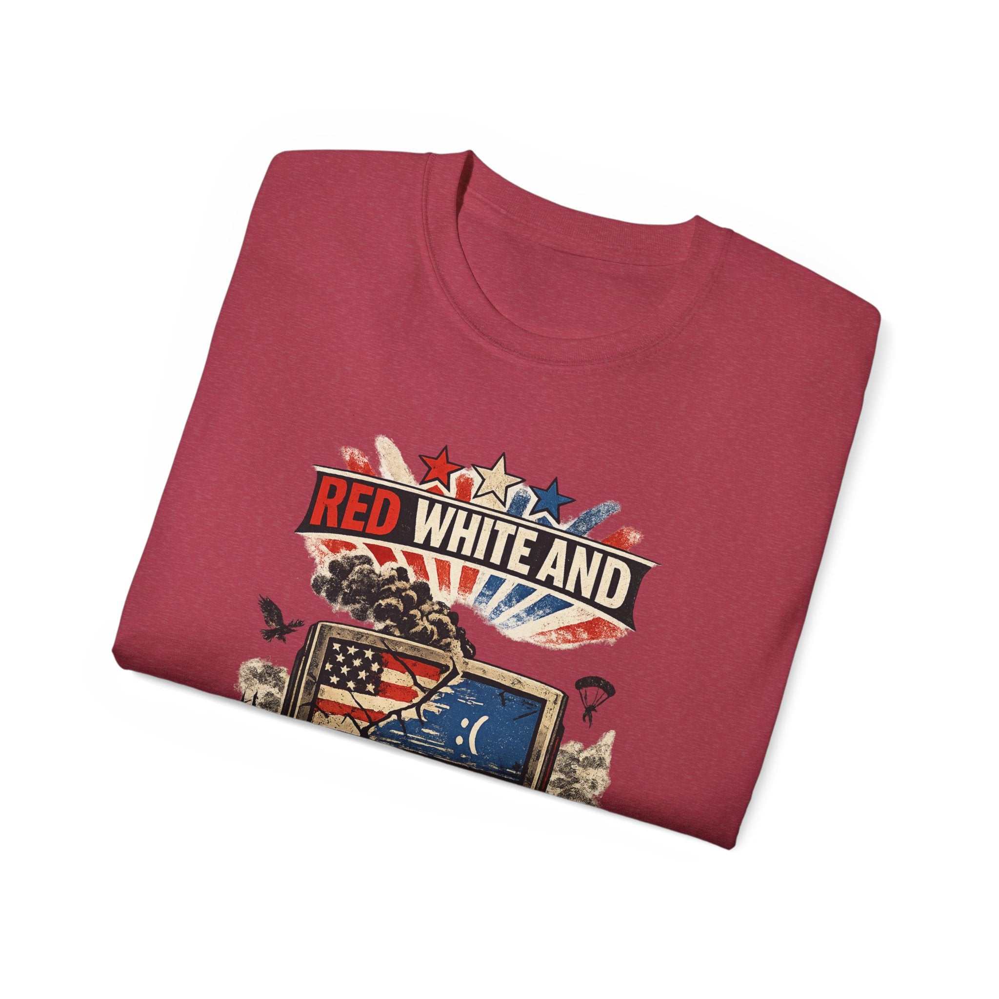 Patriotic 'Red White and Blue Screen of Death' Graphic Tee