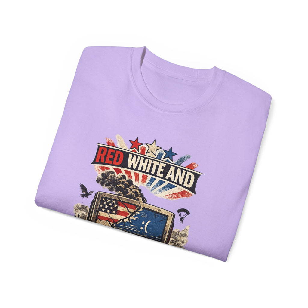 Patriotic 'Red White and Blue Screen of Death' Graphic Tee