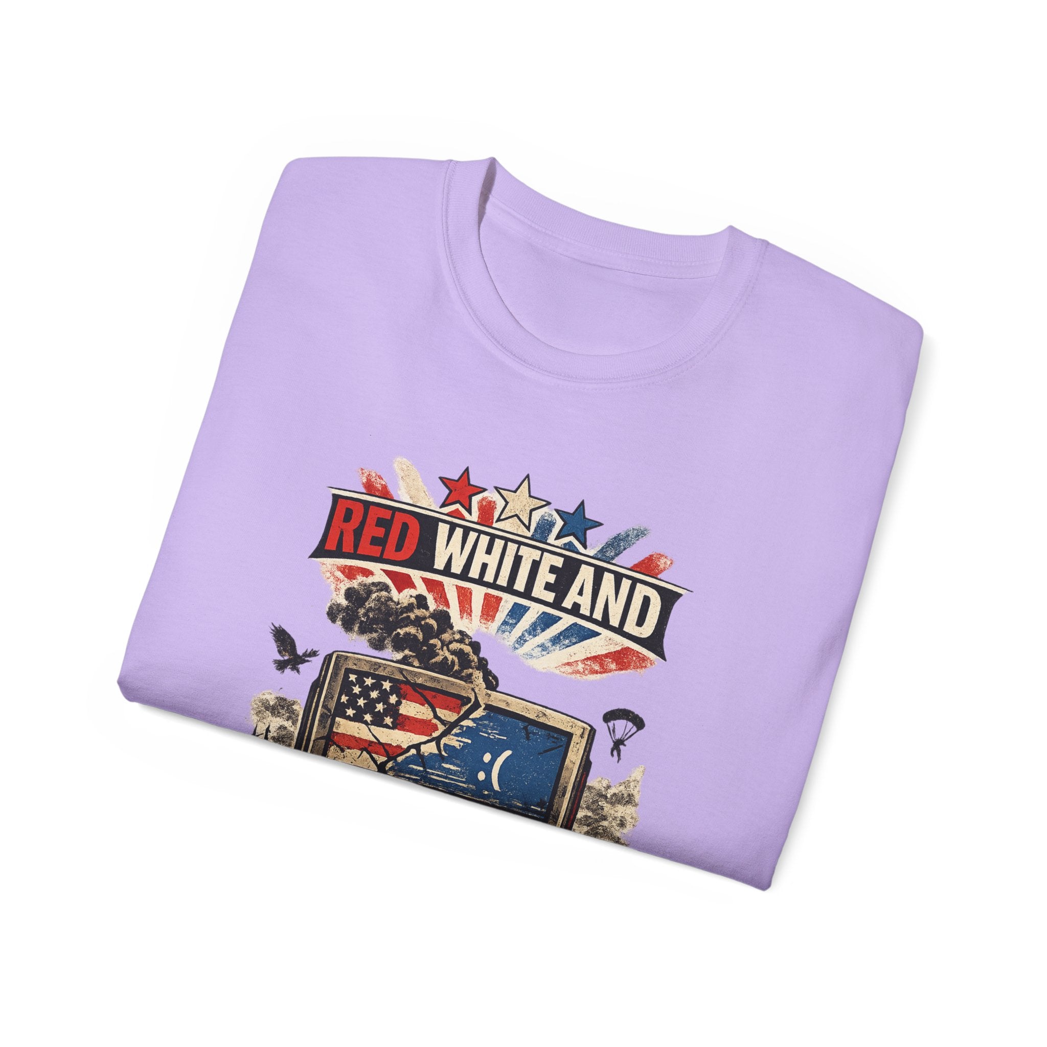 Patriotic 'Red White and Blue Screen of Death' Graphic Tee