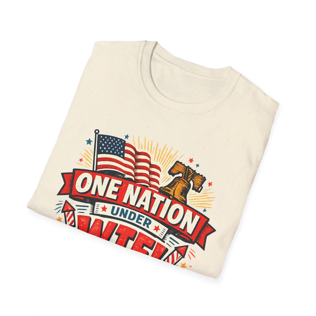 T-Shirt — One Nation Under WTF! Patriotic 250th Anniversary Graphic Tee