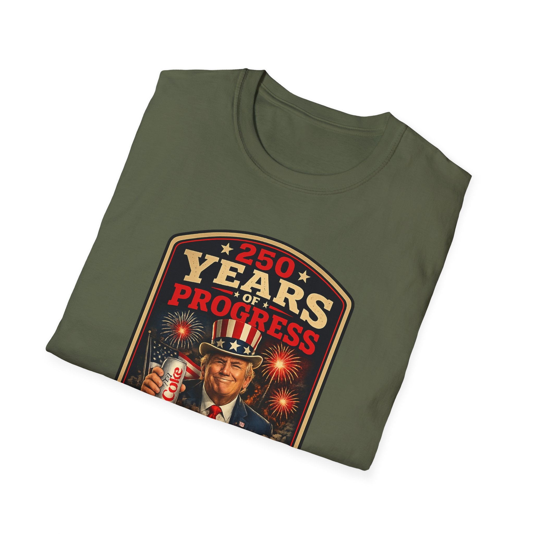 Patriotic Retro Uncle Sam T-Shirt – "250 Years of Progress" Vintage Americana Tee