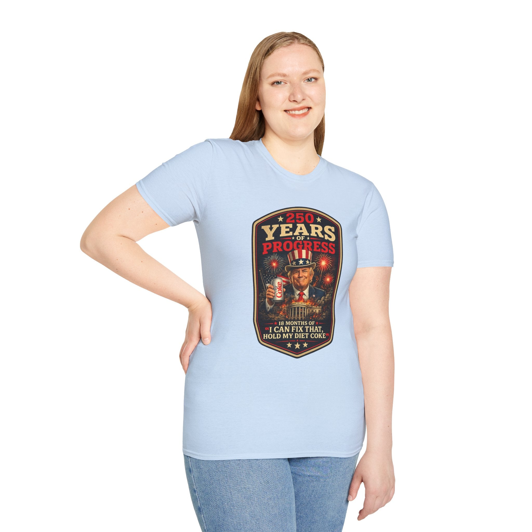 Patriotic Retro Uncle Sam T-Shirt – "250 Years of Progress" Vintage Americana Tee