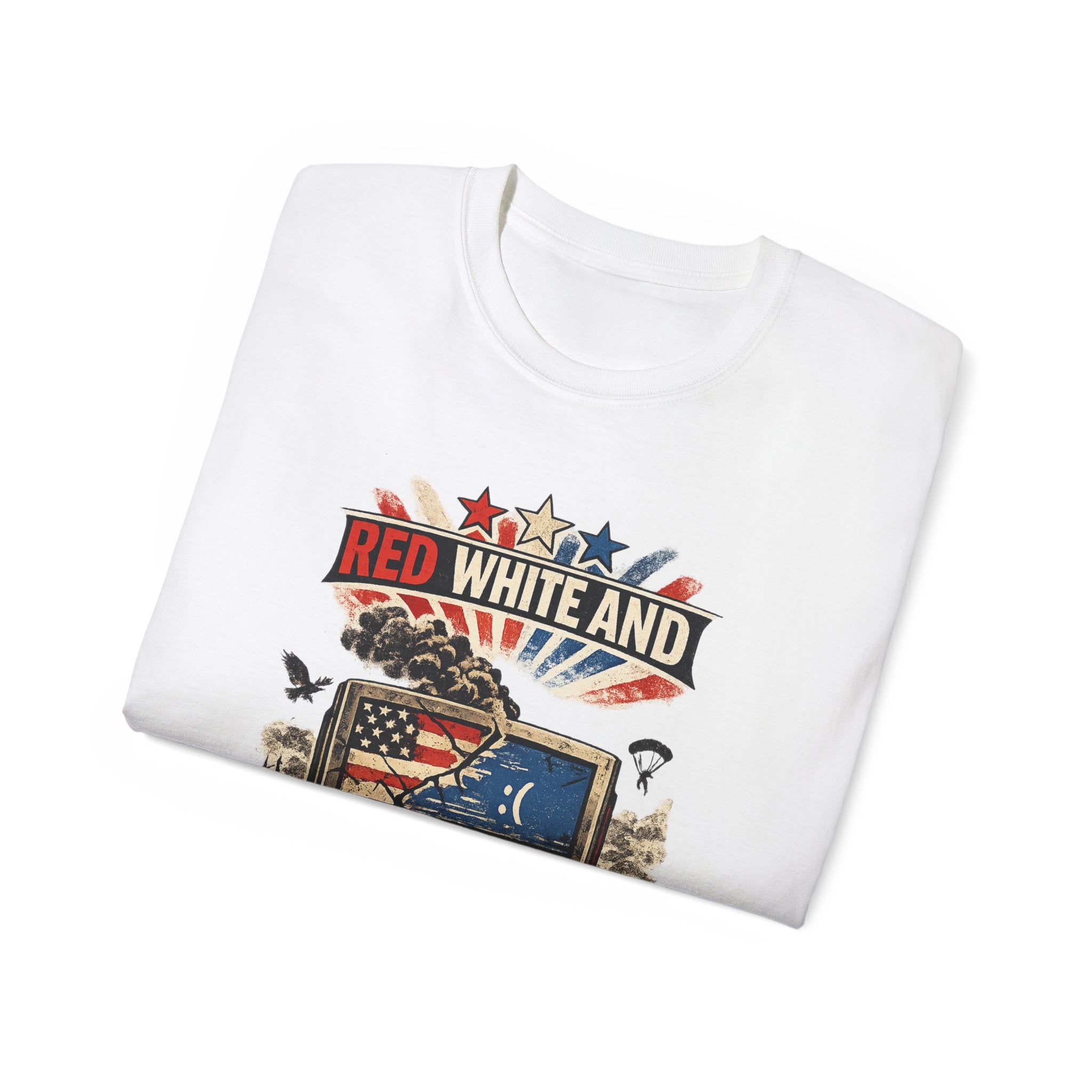 Patriotic 'Red White and Blue Screen of Death' Graphic Tee
