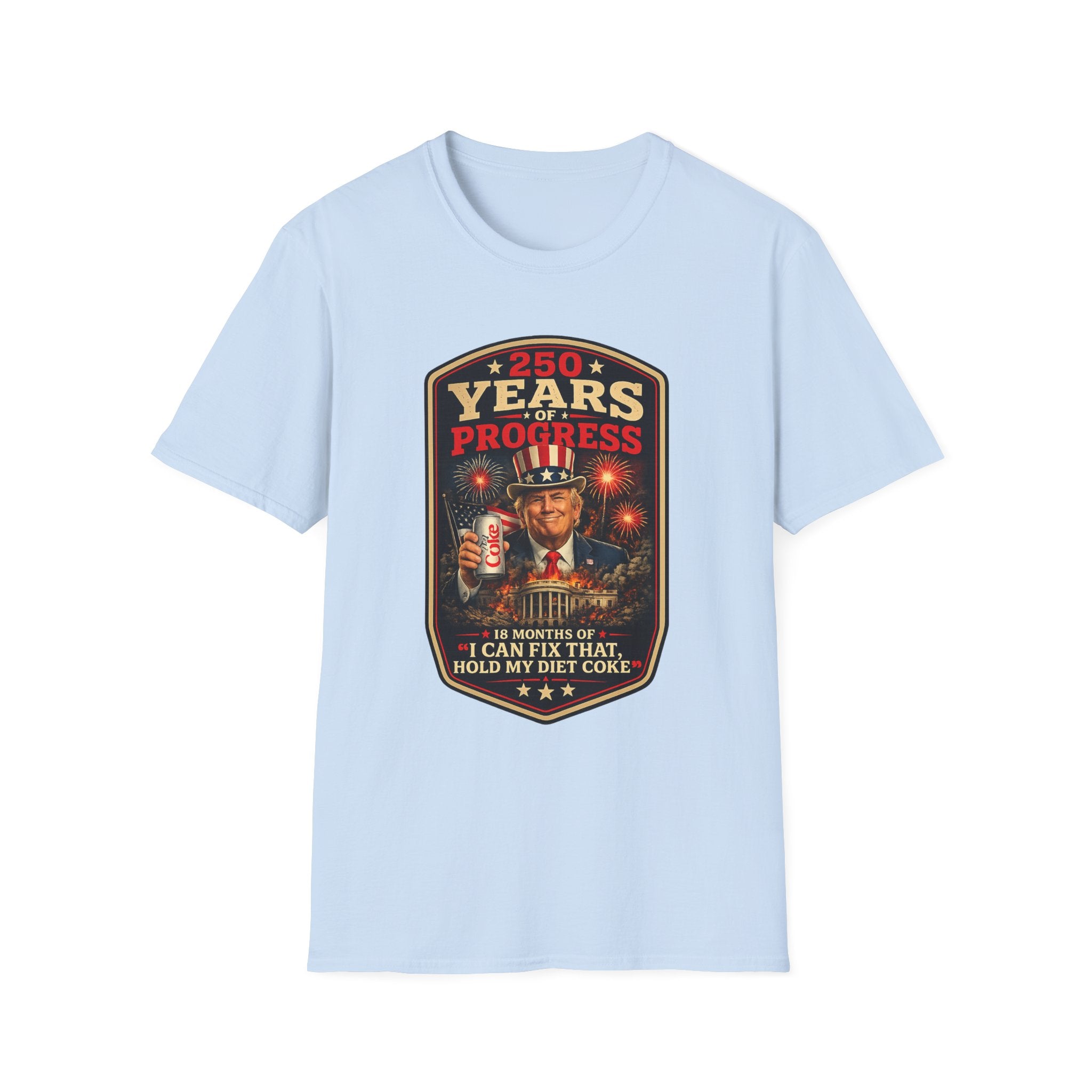 Patriotic Retro Uncle Sam T-Shirt – "250 Years of Progress" Vintage Americana Tee