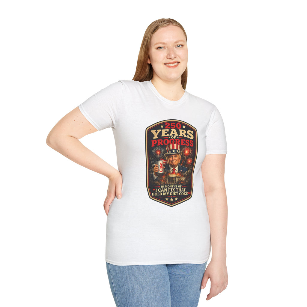 Patriotic Retro Uncle Sam T-Shirt – "250 Years of Progress" Vintage Americana Tee