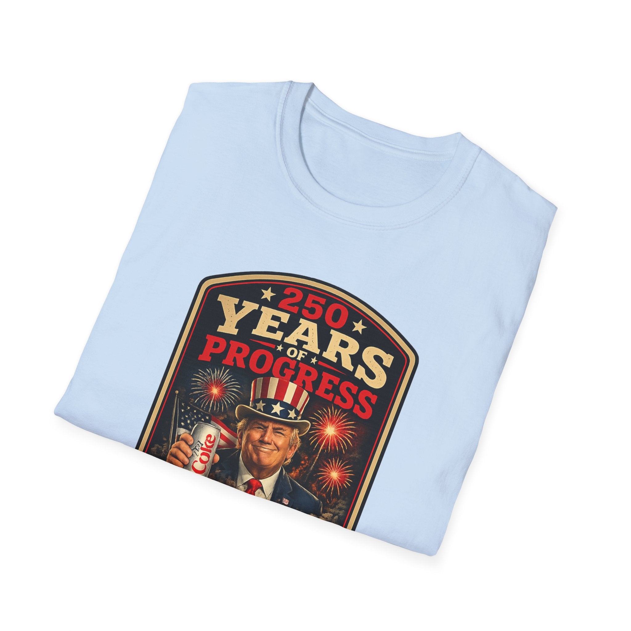 Patriotic Retro Uncle Sam T-Shirt – "250 Years of Progress" Vintage Americana Tee