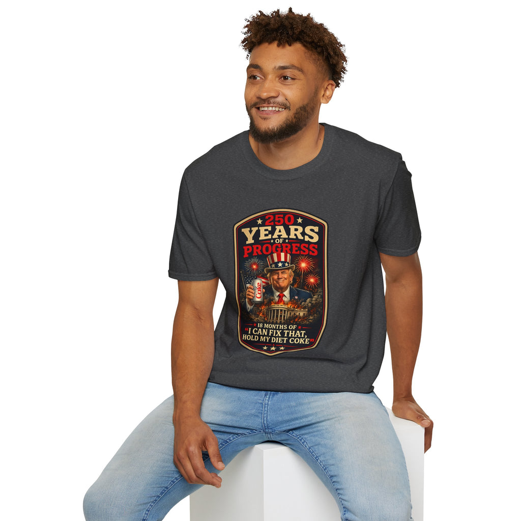 Patriotic Retro Uncle Sam T-Shirt – "250 Years of Progress" Vintage Americana Tee