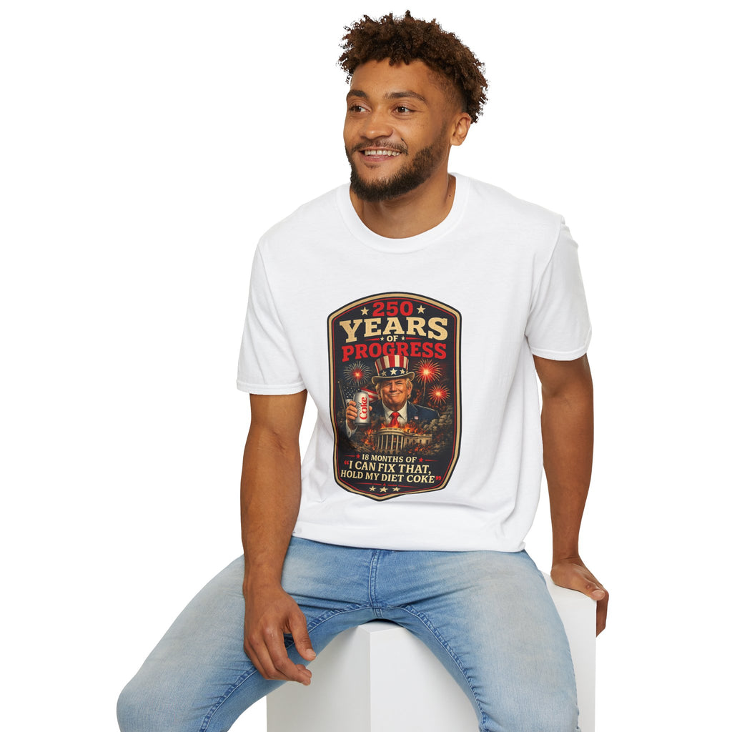 Patriotic Retro Uncle Sam T-Shirt – "250 Years of Progress" Vintage Americana Tee