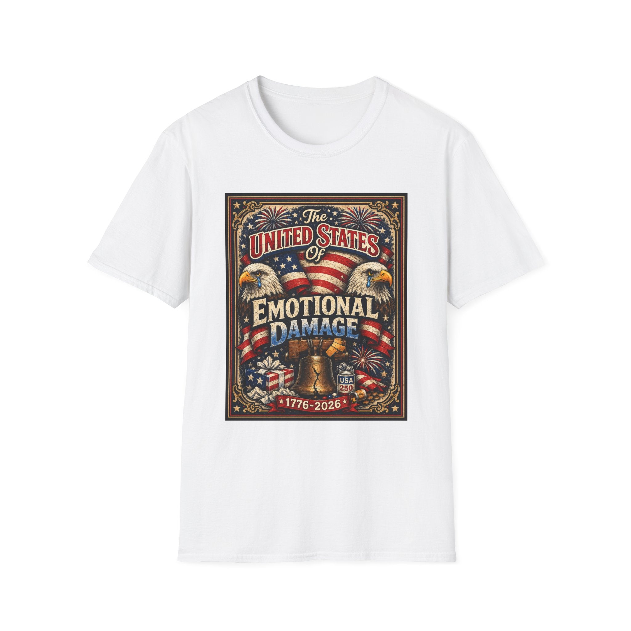 Emotional Damage Patriotic T-Shirt — "The United States of Emotional Damage" Vintage Liberty Tee