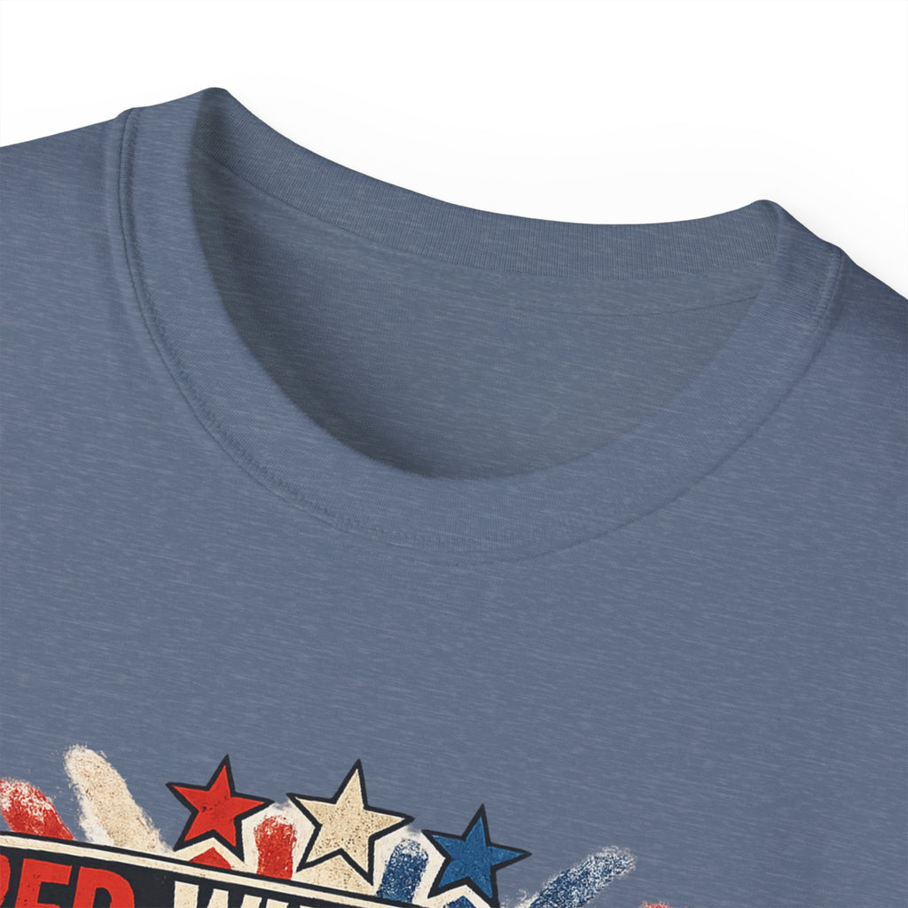 Patriotic 'Red White and Blue Screen of Death' Graphic Tee