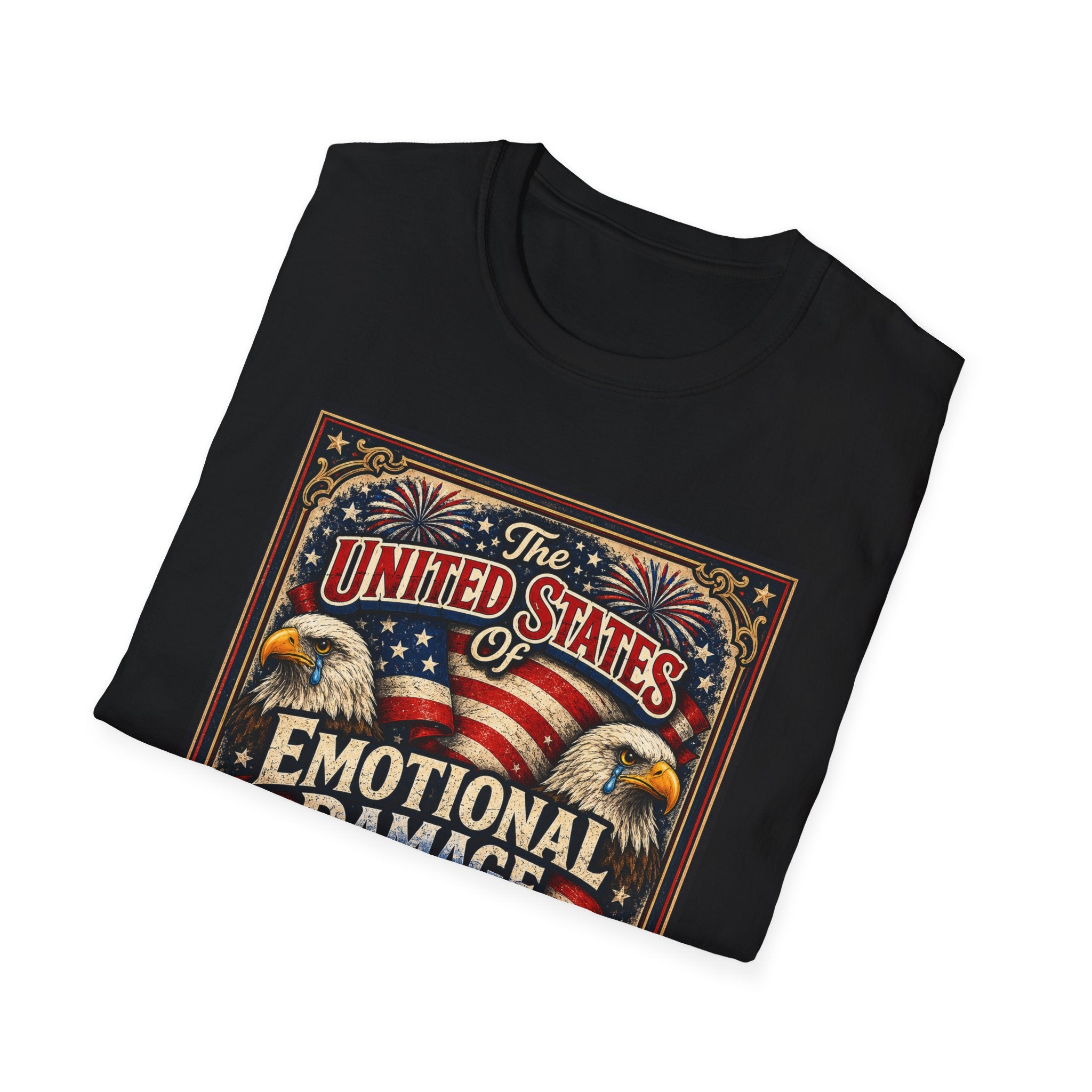 Emotional Damage Patriotic T-Shirt — "The United States of Emotional Damage" Vintage Liberty Tee