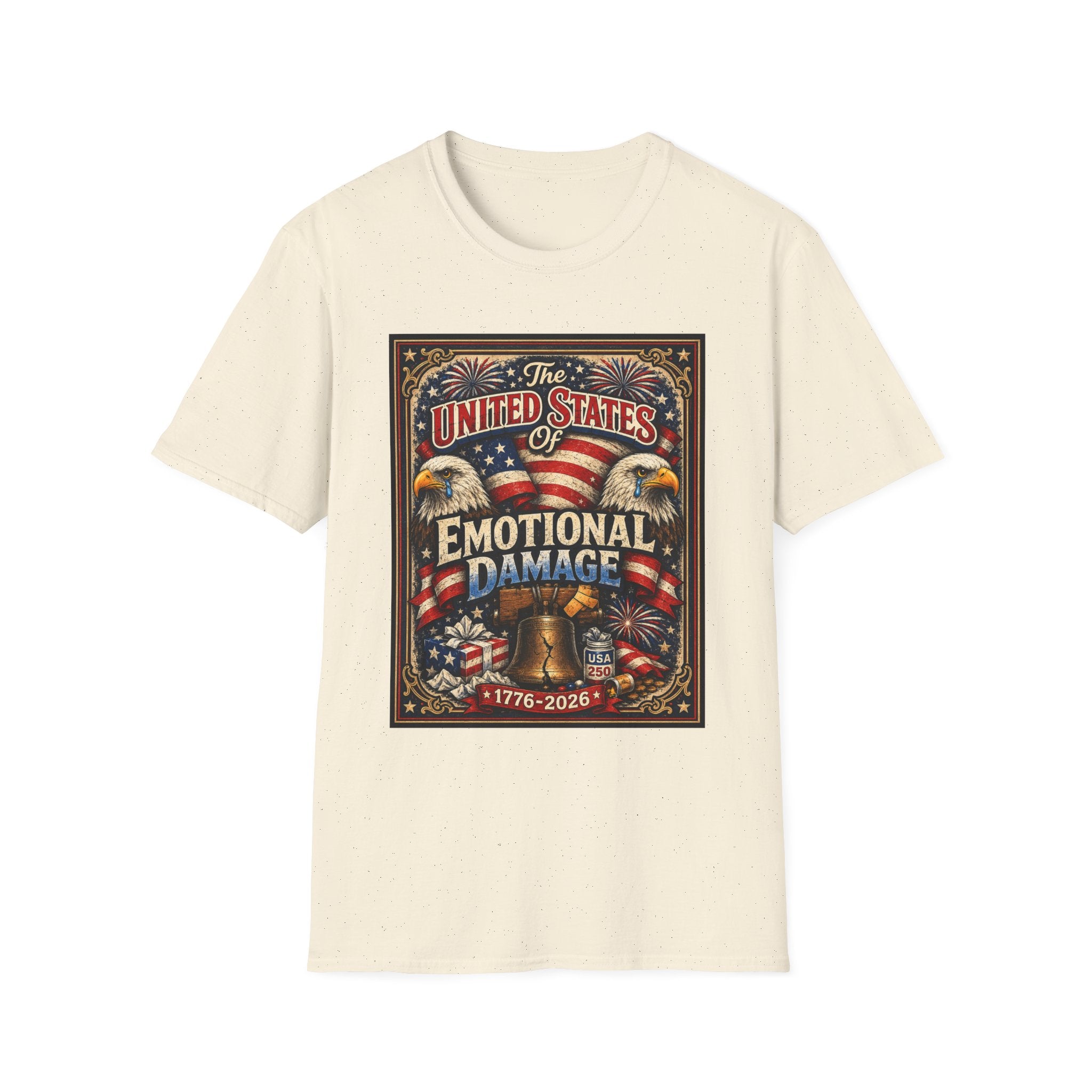 Emotional Damage Patriotic T-Shirt — "The United States of Emotional Damage" Vintage Liberty Tee