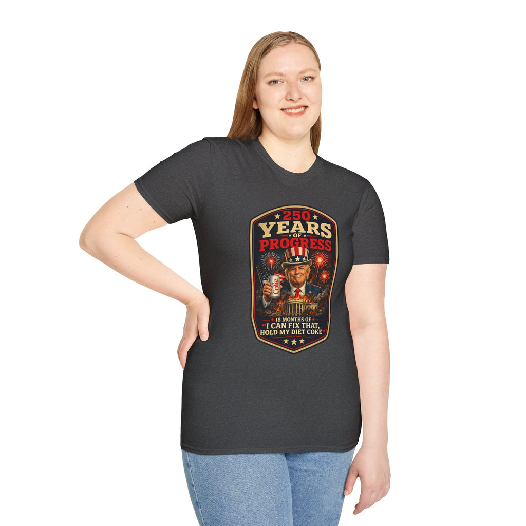 Patriotic Retro Uncle Sam T-Shirt – "250 Years of Progress" Vintage Americana Tee