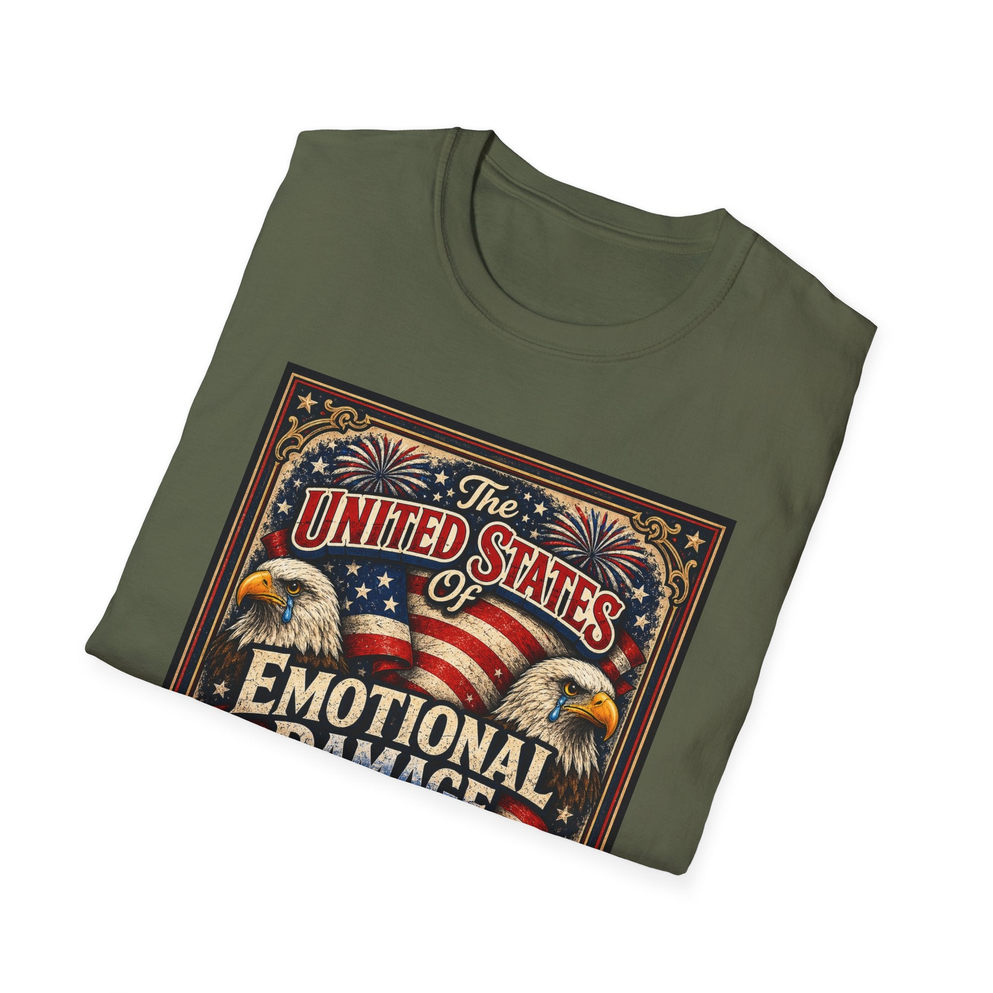 Emotional Damage Patriotic T-Shirt — "The United States of Emotional Damage" Vintage Liberty Tee