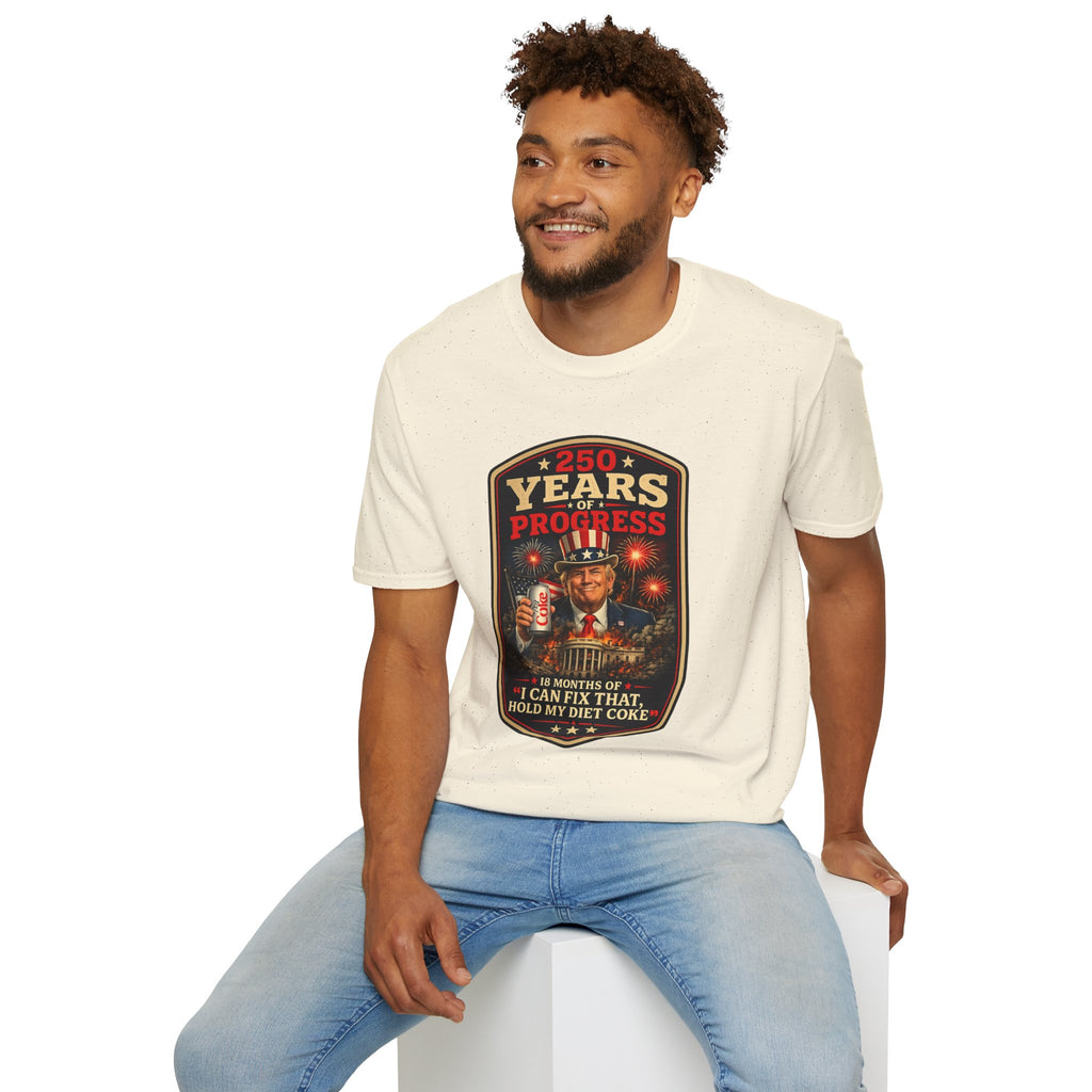 Patriotic Retro Uncle Sam T-Shirt – "250 Years of Progress" Vintage Americana Tee